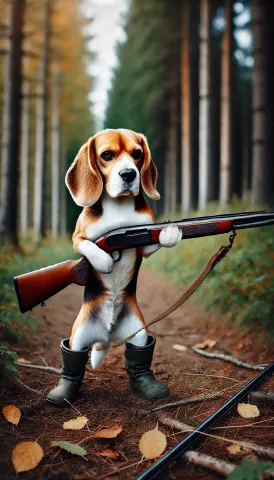 Beagle Ready to Go Hunting