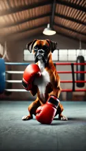 Boxer Ready to Fight