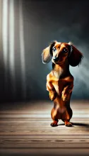 Dachshund on Two Legs